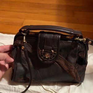 Elegant Brown Leather Handbag
